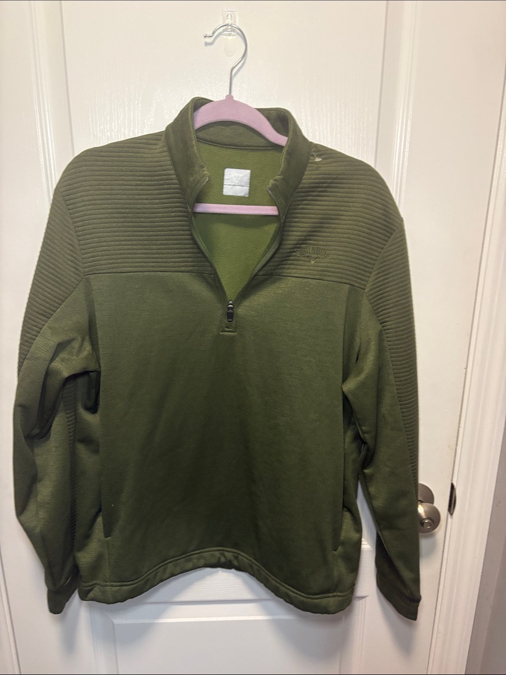 Callaway Men's Olive Green Half-Zip Sweater